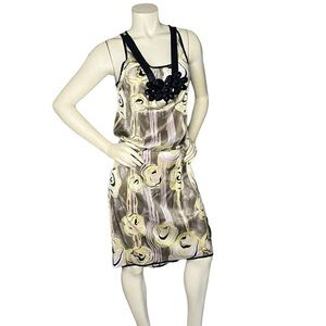 Prairie floral silk blend dress Sz L